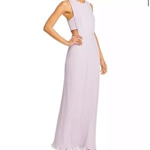 BCBGMaxazaria Lilac Raven Pleated Cut Out Gown • Size 4